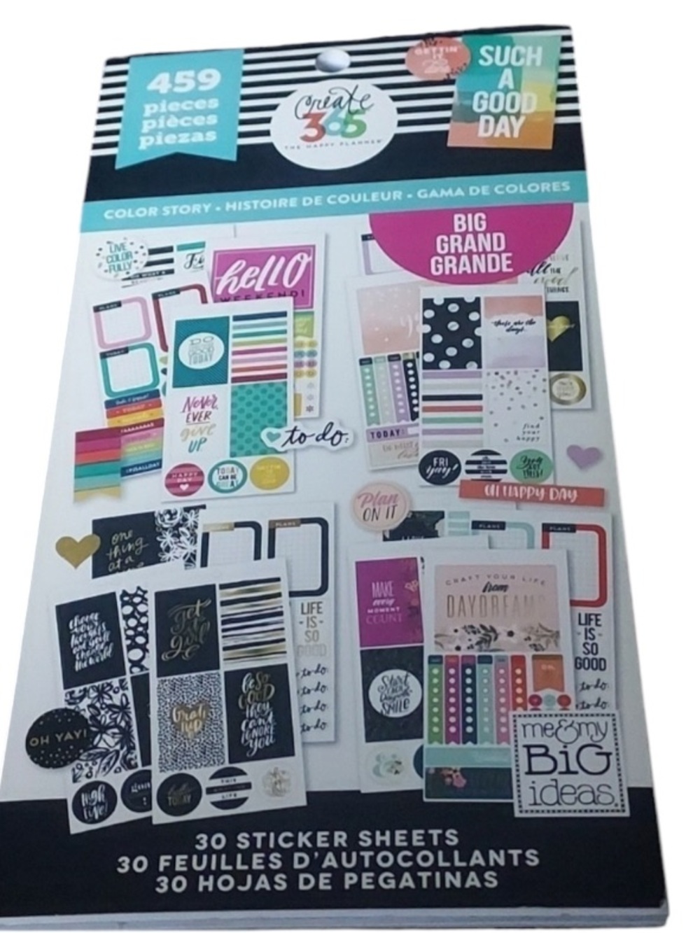 ME & mybigideas , color story  sticker sheets book used